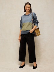 White Stuff Blue Lucie Crew Neck Jumper - Image 3 of 6
