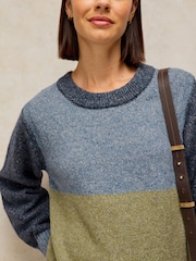 White Stuff Blue Lucie Crew Neck Jumper - Image 4 of 6