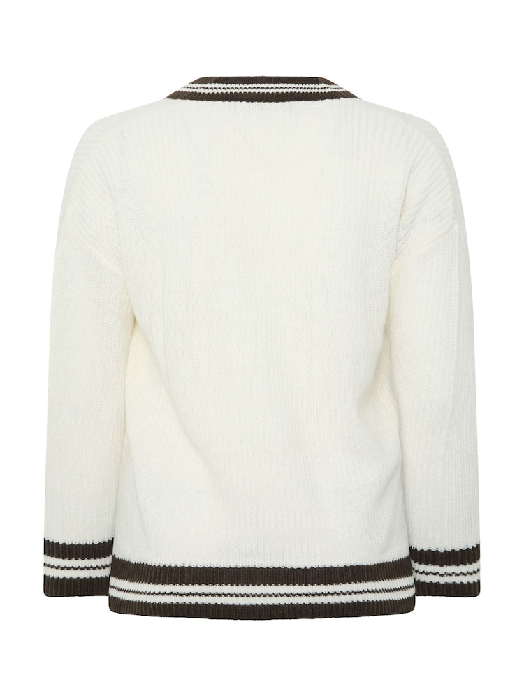Kremowy - Dzianinowy sweter Yours Curve Tennis - Obraz 6 z 6 Kremowy - Dzianinowy sweter Yours Curve Tennis - Obraz 6 z 6