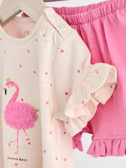 Pink Flamingo Baby Top and Shorts 2 Piece Set - Image 10 of 10
