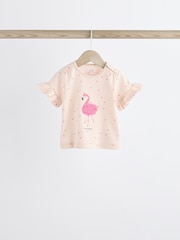 Pink Flamingo Baby Top and Shorts 2 Piece Set - Image 3 of 10