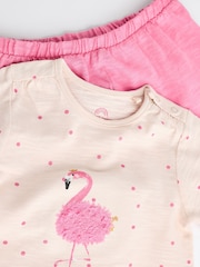 Pink Flamingo Baby Top and Shorts 2 Piece Set - Image 9 of 10