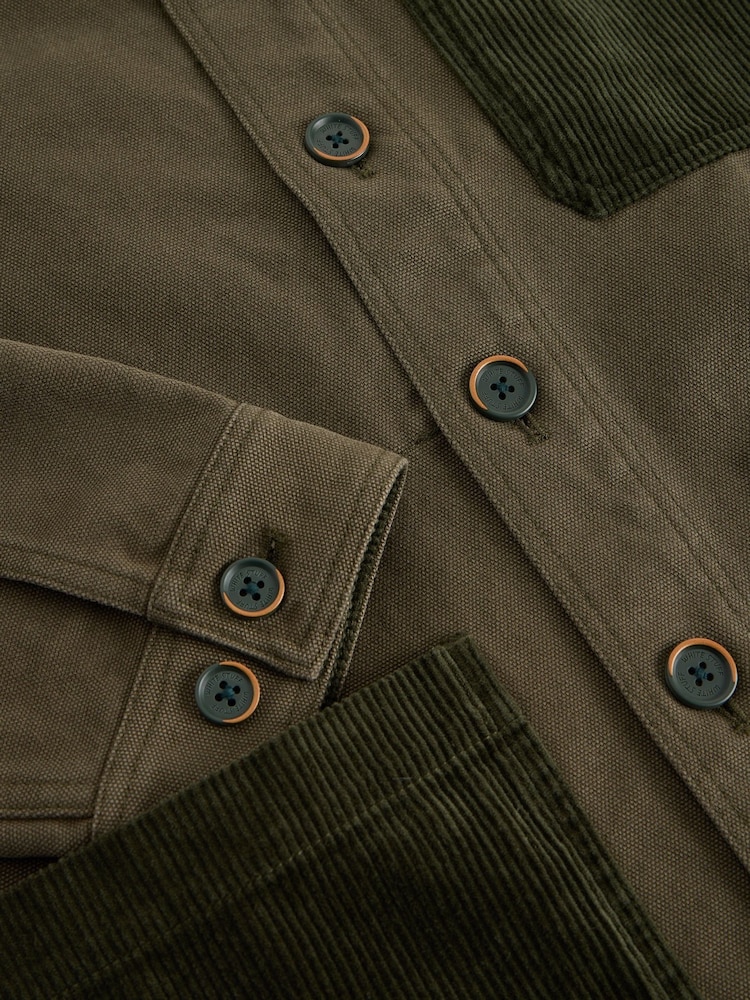 White Stuff Green Westgate Cord Mix Jacket - Image 8 of 8