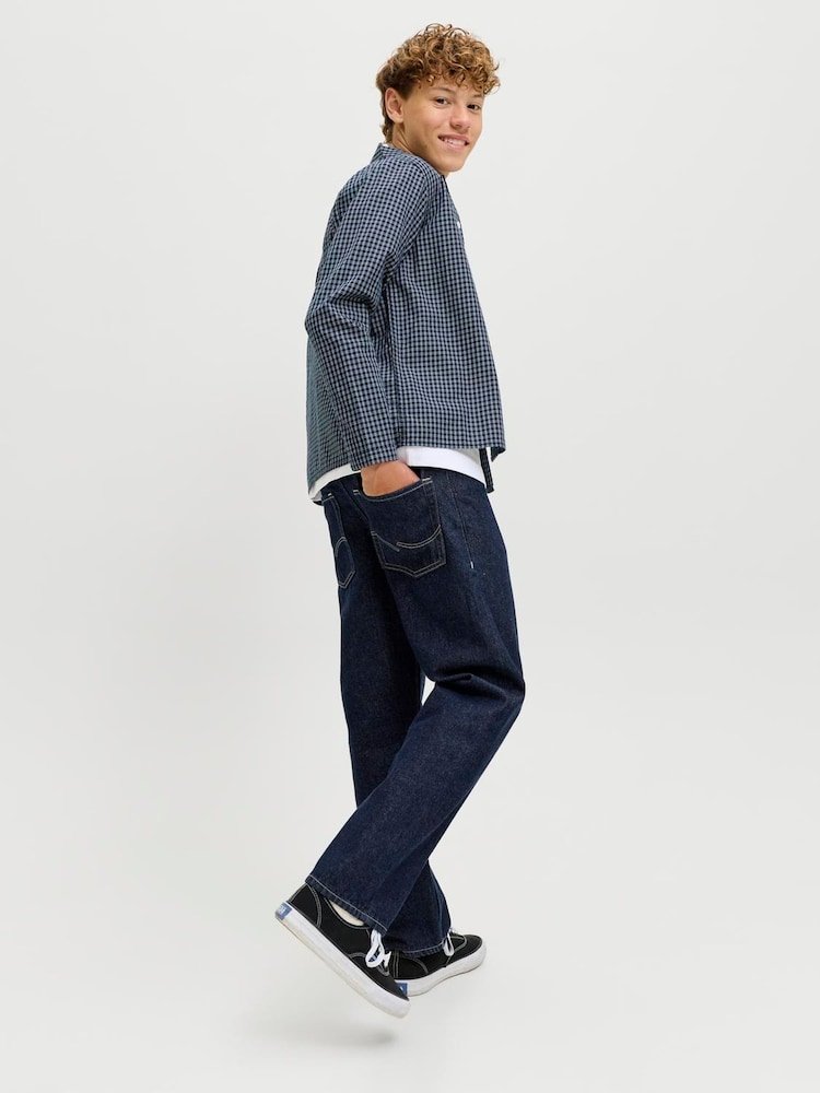 JACK & JONES Junior Navy Blue Chris Relaxed Fit Jeans - Image 5 of 5 JACK & JONES Junior Navy Blue Chris Relaxed Fit Jeans - Image 5 of 5