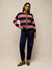 White Stuff Pink Sansa Stripe Cardigan - Image 1 of 6