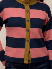 White Stuff Pink Sansa Stripe Cardigan - Image 4 of 6