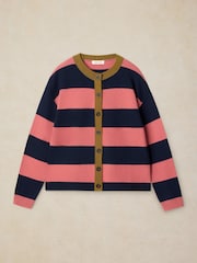 White Stuff Pink Sansa Stripe Cardigan - Image 5 of 6
