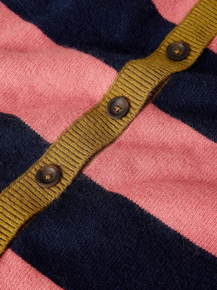 White Stuff Pink Sansa Stripe Cardigan - Image 6 of 6
