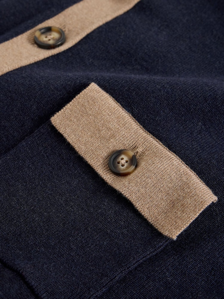 White Stuff Blue Charlotte Collar Cardigan - Image 6 of 6