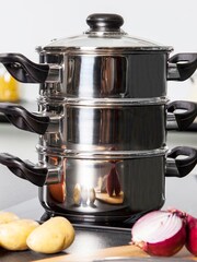 Morphy Richards Clear 3 Tier 18cm Steamer - Image 1 of 1
