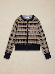 White Stuff Blue Lois Fairisle Cardigan - Image 5 of 6