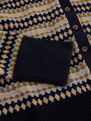 White Stuff Blue Lois Fairisle Cardigan - Image 6 of 6