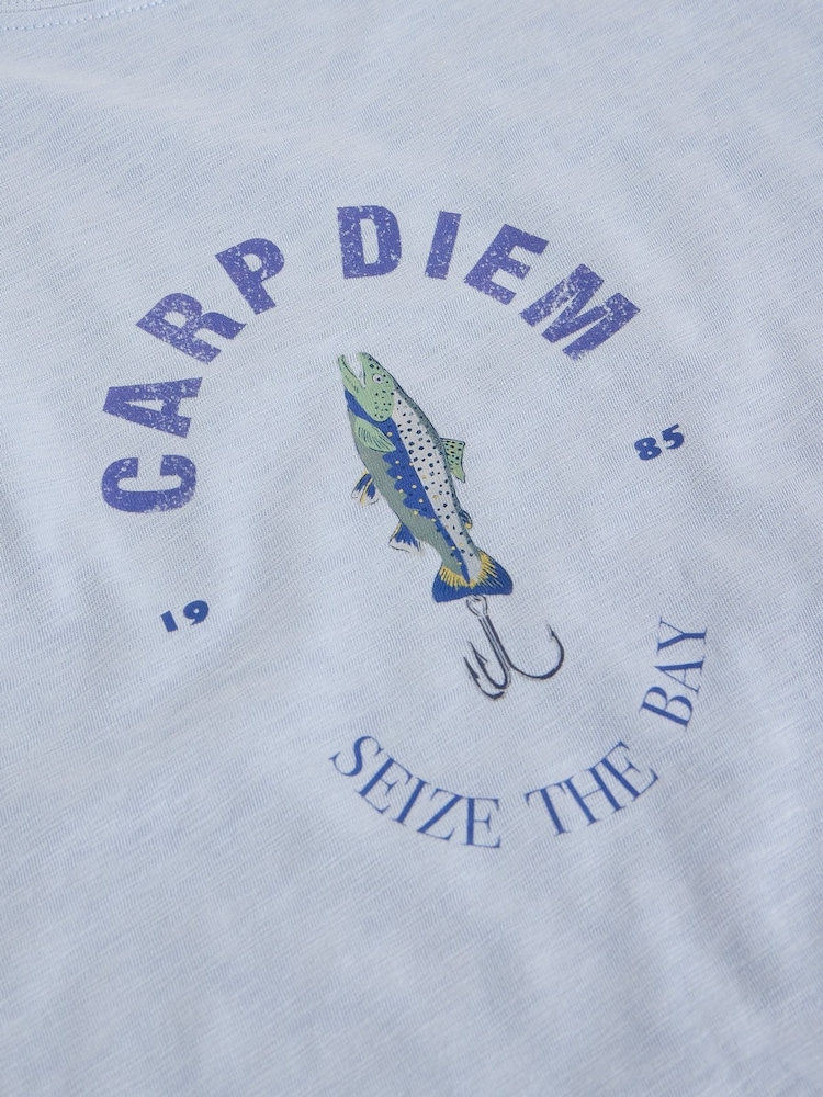 Azul - Camiseta con estampado gráfico Abersoch de White Stuff - Imagen 6 de 6