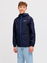 JACK & JONES Junior Blue Lightweight Rain Jacket - Image 6 of 7