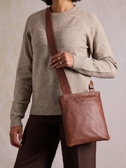 Lakeland Leather Brown Allerdale Cross-Body Bag - Image 1 of 7