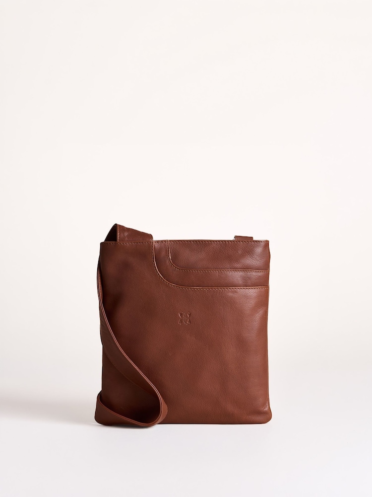 Lakeland Leather Brown Allerdale Cross-Body Bag - Image 2 of 7