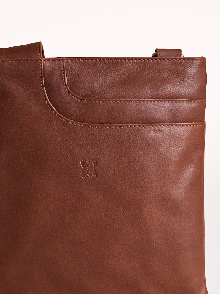 Lakeland Leather Brown Allerdale Cross-Body Bag - Image 7 of 7