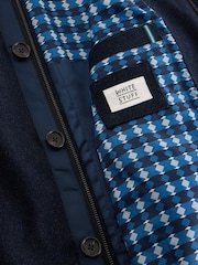 White Stuff Blue Witham Wool Blend Funnel Coat - Image 6 of 6