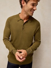 Жовтий - White Stuff Сорочка з довгим рукавом Newport Merino Polo - Image 2 of 6
