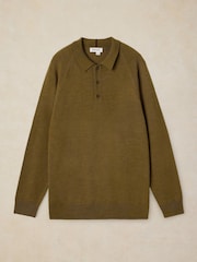 Жовтий - White Stuff Сорочка з довгим рукавом Newport Merino Polo - Image 5 of 6