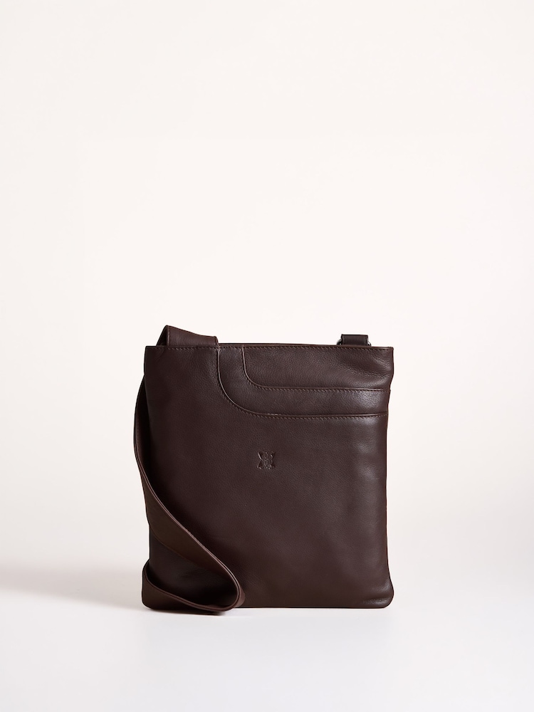 Lakeland Leather Brown Allerdale Cross-Body Bag - Image 2 of 7