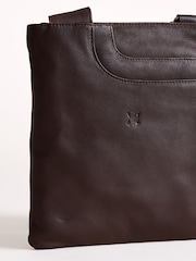 Lakeland Leather Brown Allerdale Cross-Body Bag - Image 6 of 7