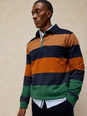 White Stuff Blue Yarmouth Stripe Rugby Shirt - Image 1 of 6