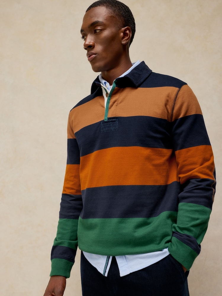 White Stuff Blue Yarmouth Stripe Rugby Shirt - Image 1 of 6