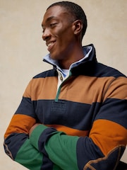 White Stuff Blue Yarmouth Stripe Rugby Shirt - Image 3 of 6