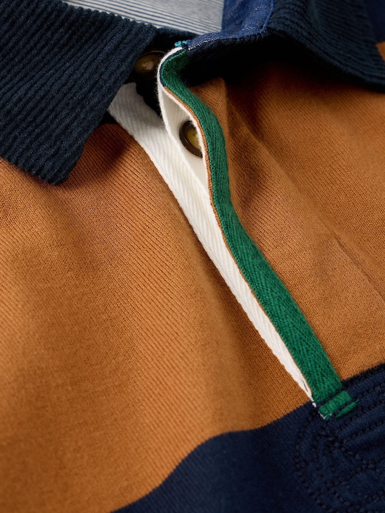 White Stuff Blue Yarmouth Stripe Rugby Shirt - Image 6 of 6