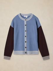 White Stuff Blue Sansa Colourblock Cardigan - Image 5 of 6