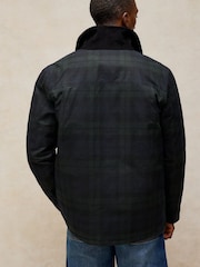 White Stuff Blue Filey Check Wax Jacket - Image 2 of 6