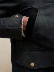 White Stuff Blue Filey Check Wax Jacket - Image 4 of 6
