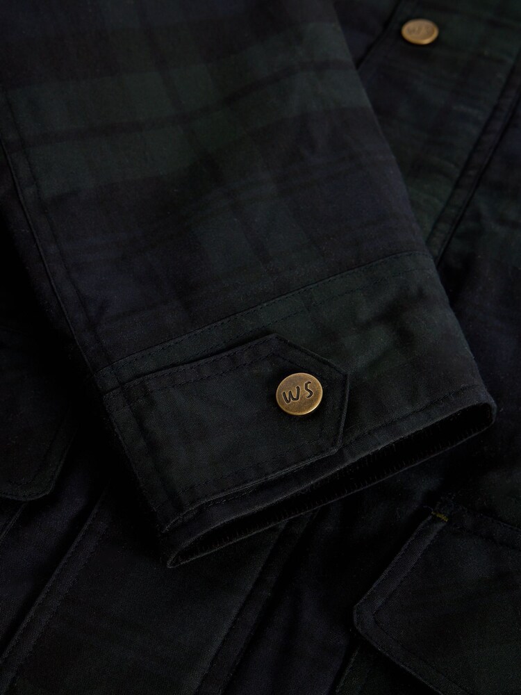 White Stuff Blue Filey Check Wax Jacket - Image 6 of 6 White Stuff Blue Filey Check Wax Jacket - Image 6 of 6