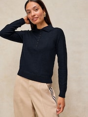 White Stuff Poppy Polo Πουλόβερ με μακρύ μανίκι - Εικόνα 4 από 6