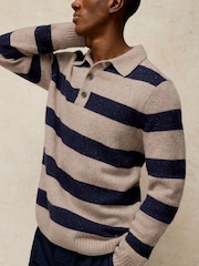 White Stuff Buckley Striped Rugby Jumper - Attēls 4 no 7