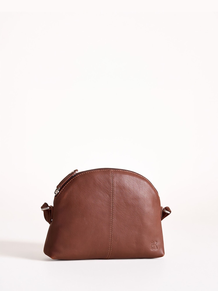 Lakeland Leather Brown Elterwater Curved Cross-Body Bag - Image 7 of 7