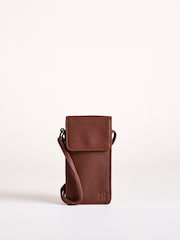 Lakeland Leather Brown Bowness Phone Cross-Body Pouch - Image 1 of 6