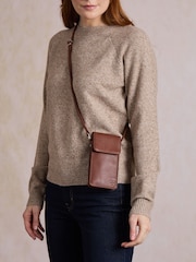 Lakeland Leather Brown Bowness Phone Cross-Body Pouch - Image 2 of 6