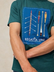 White Stuff Teal Green Abersoch Graphic T-Shirt - Image 4 of 6