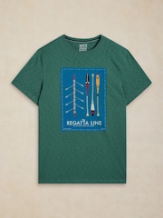 White Stuff Teal Green Abersoch Graphic T-Shirt - Image 5 of 6