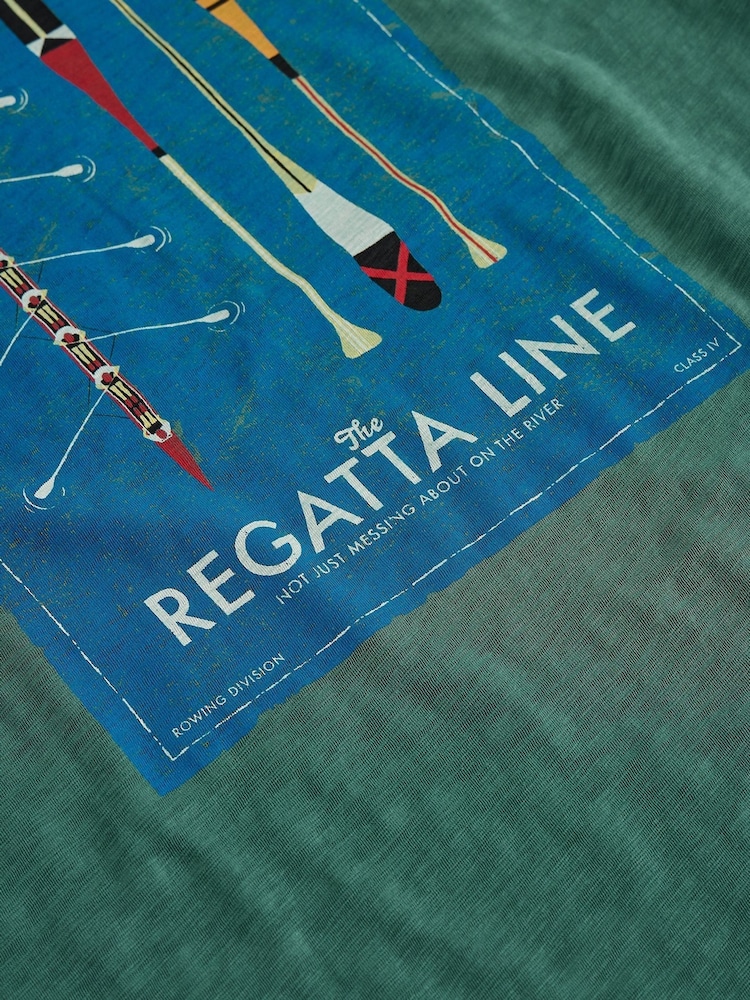 White Stuff Teal Green Abersoch Graphic T-Shirt - Image 6 of 6