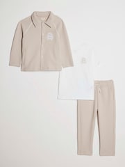 River Island Natural Button Through Jacket & Joggers Set - Image 1 of 5