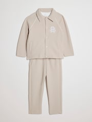 River Island Natural Button Through Jacket & Joggers Set - Image 3 of 5