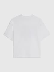 River Island White Oversized Checked Bear T-Shirt - Image 2 of 4