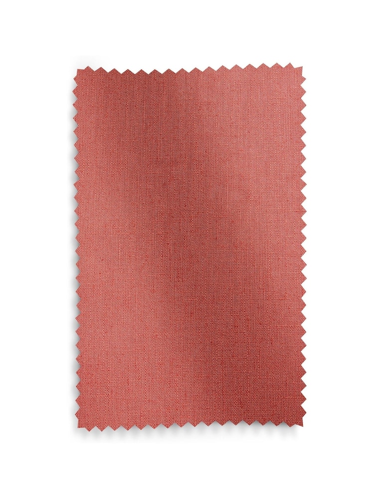 Raspberry Pink Washed Cotton Linen Hidden Tab Top Lined Curtains - Image 13 of 16