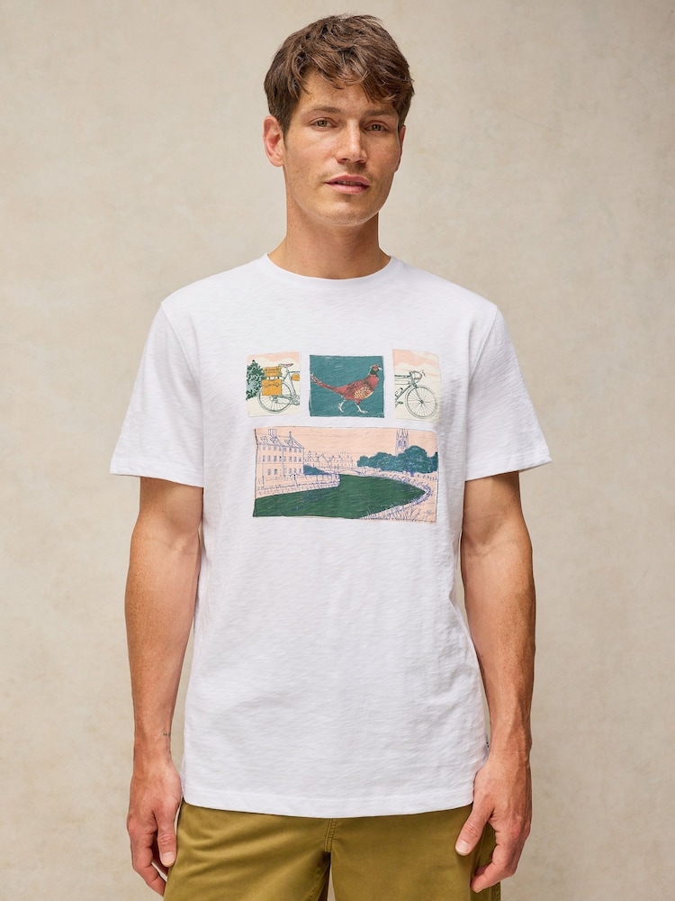 Blanco - Camiseta con estampado gráfico Abersoch de White Stuff - Imagen 2 de 6