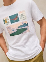 Blanco - Camiseta con estampado gráfico Abersoch de White Stuff - Imagen 4 de 6