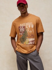 White Stuff Brown Horsham Graphic T-Shirt - Image 1 of 6