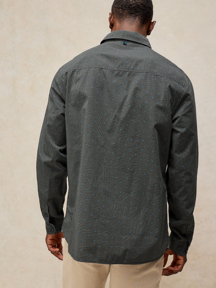 White Stuff Grey Douglas Long Sleeve Dobby Shirt - Image 2 of 6